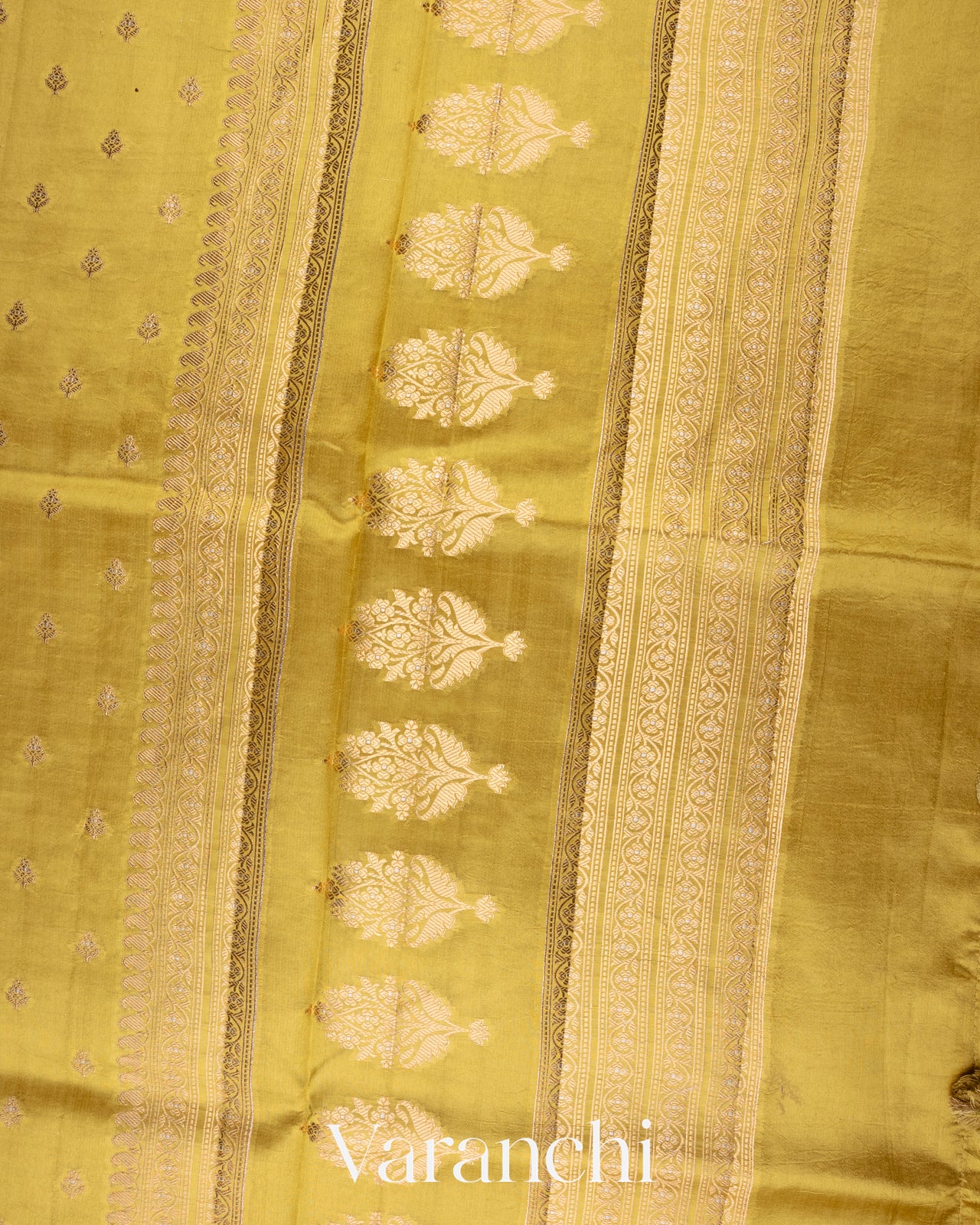 Lemon Yellow Pure Dupion Silk Saree