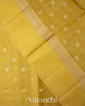Lemon Yellow Pure Dupion Silk Saree