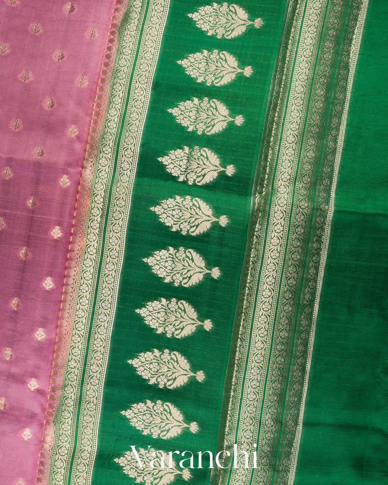 Onion Pink Pure Dupion Silk Saree 