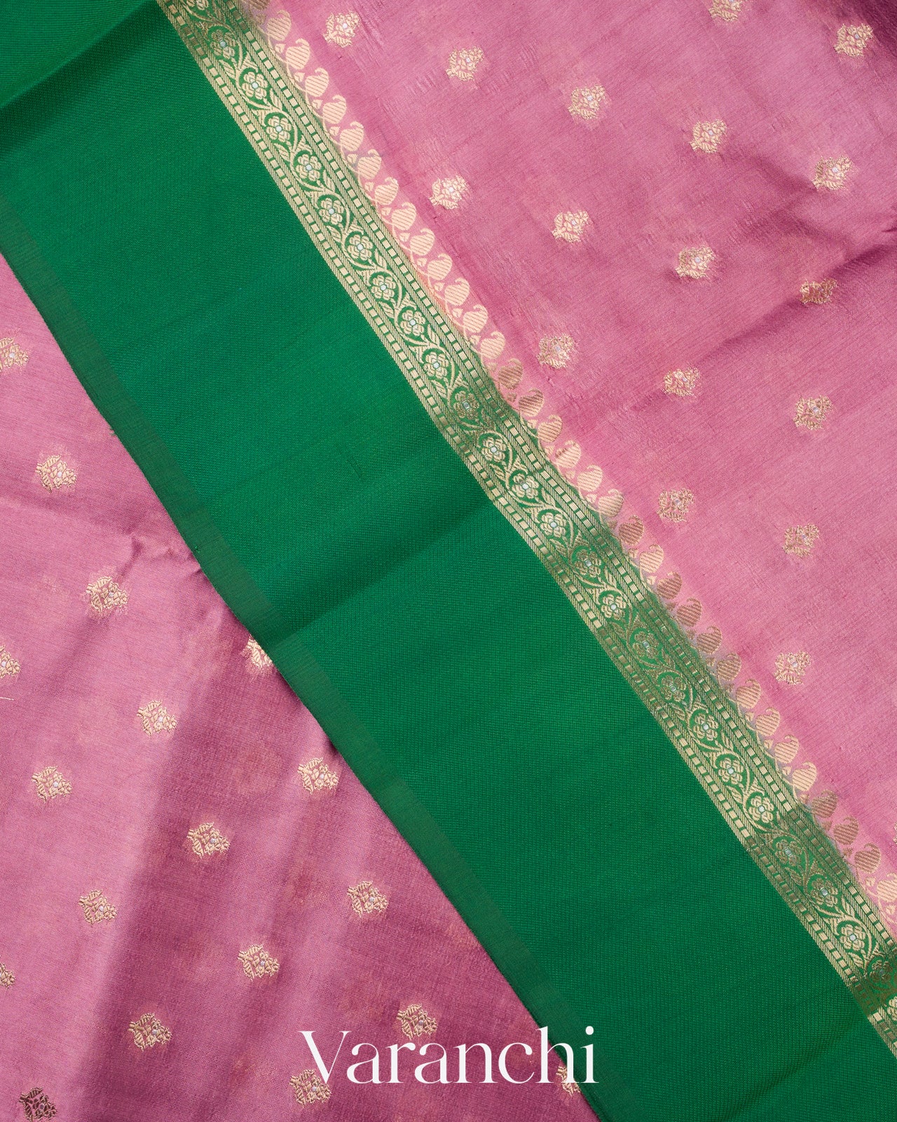 Onion Pink Pure Dupion Silk Saree 