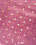 Onion Pink Pure Dupion Silk Saree 
