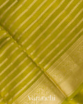 Parrot Green Pure Dupion Silk Handloom Saree