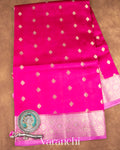 Rani Pink Pure Dupion Silk Saree