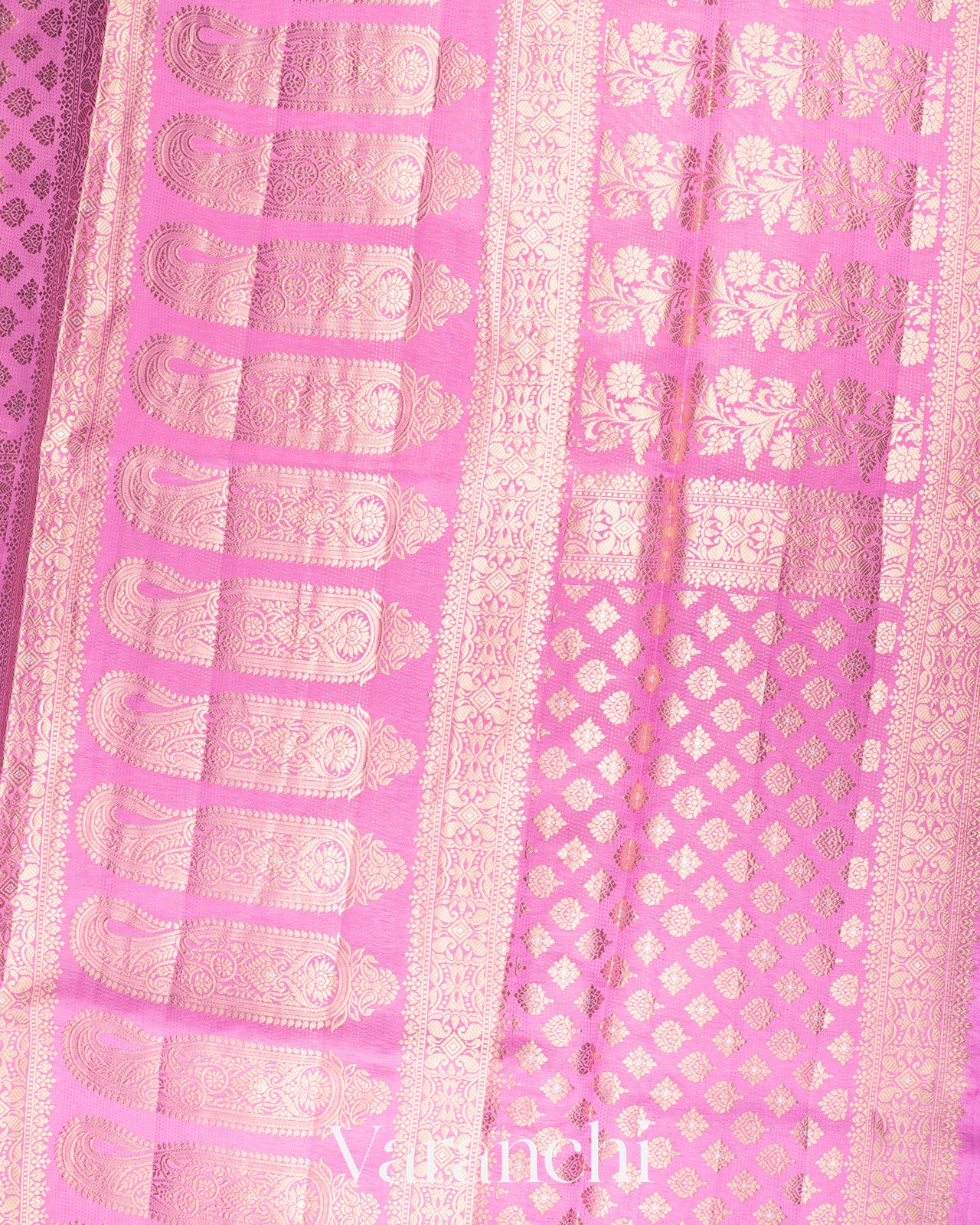 Rani Pink Pure Dupion Silk Saree