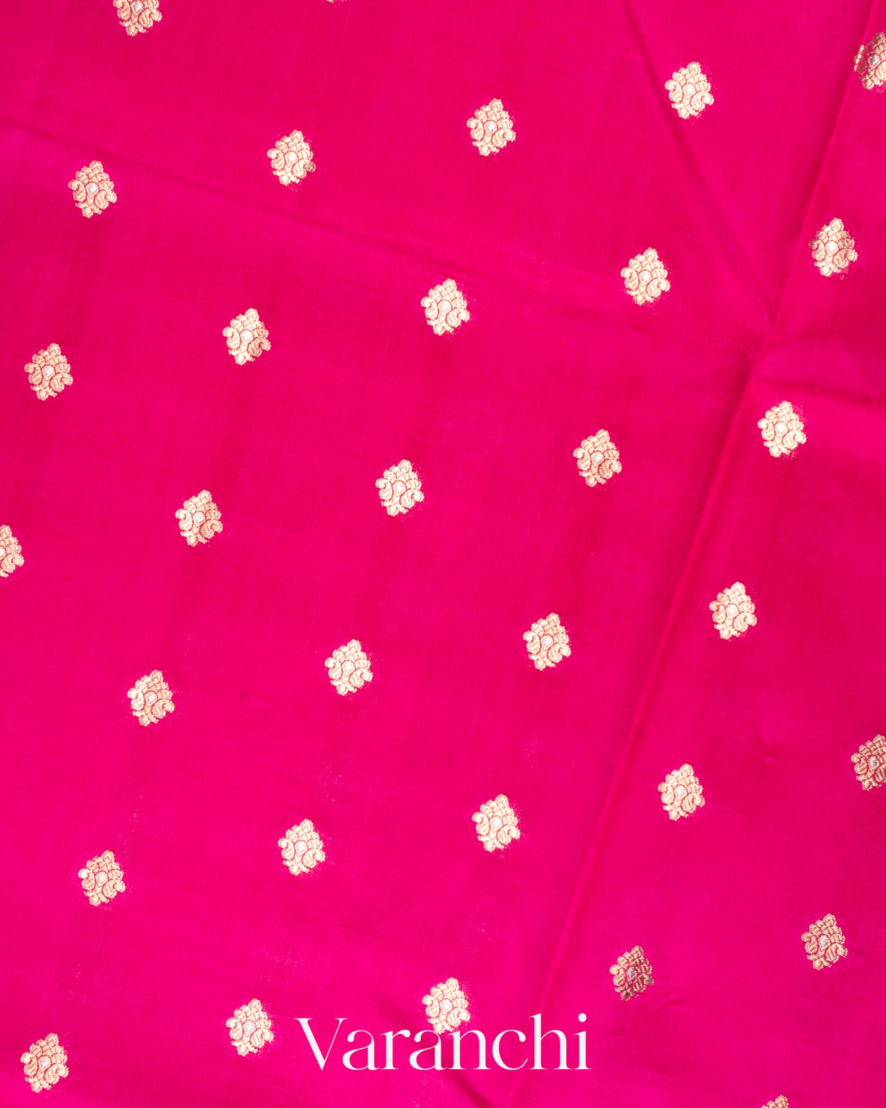 Rani Pink Pure Dupion Silk Saree