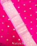 Rani Pink Pure Dupion Silk Saree