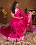 Rani Pink Pure Dupion Silk Saree