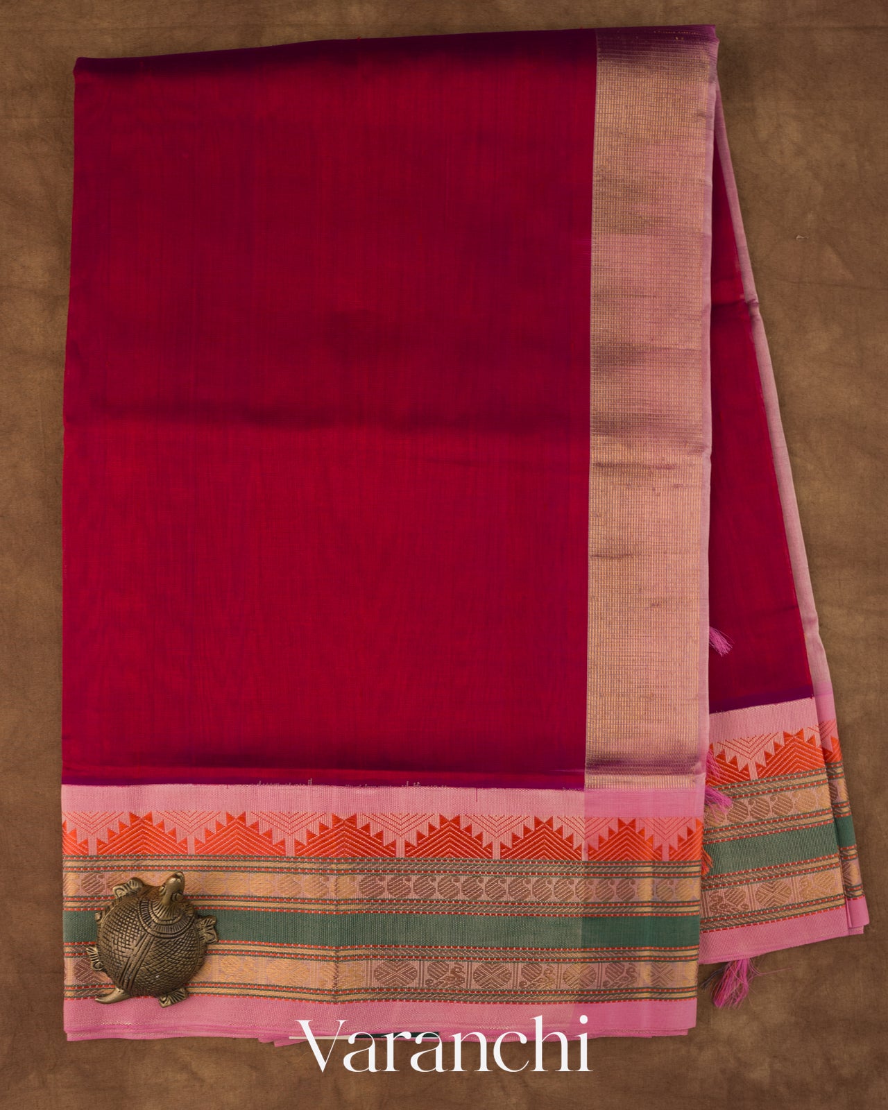 Royal Maroon Pure Kanchipuram Silk Cotton Handloom Saree