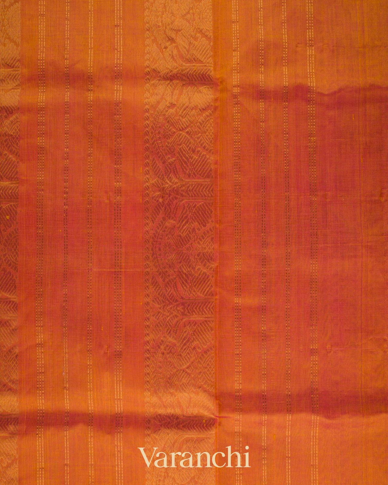 Mango Yellow Striped Pure Kanchipuram Silk Cotton Handloom Saree