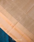 Navy Blue Pure Kanchipuram Silk Cotton Handloom Saree 