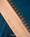 Navy Blue Pure Kanchipuram Silk Cotton Handloom Saree 