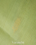 Pista Green  Pure Kanchipuram Silk Cotton Handloom Saree 