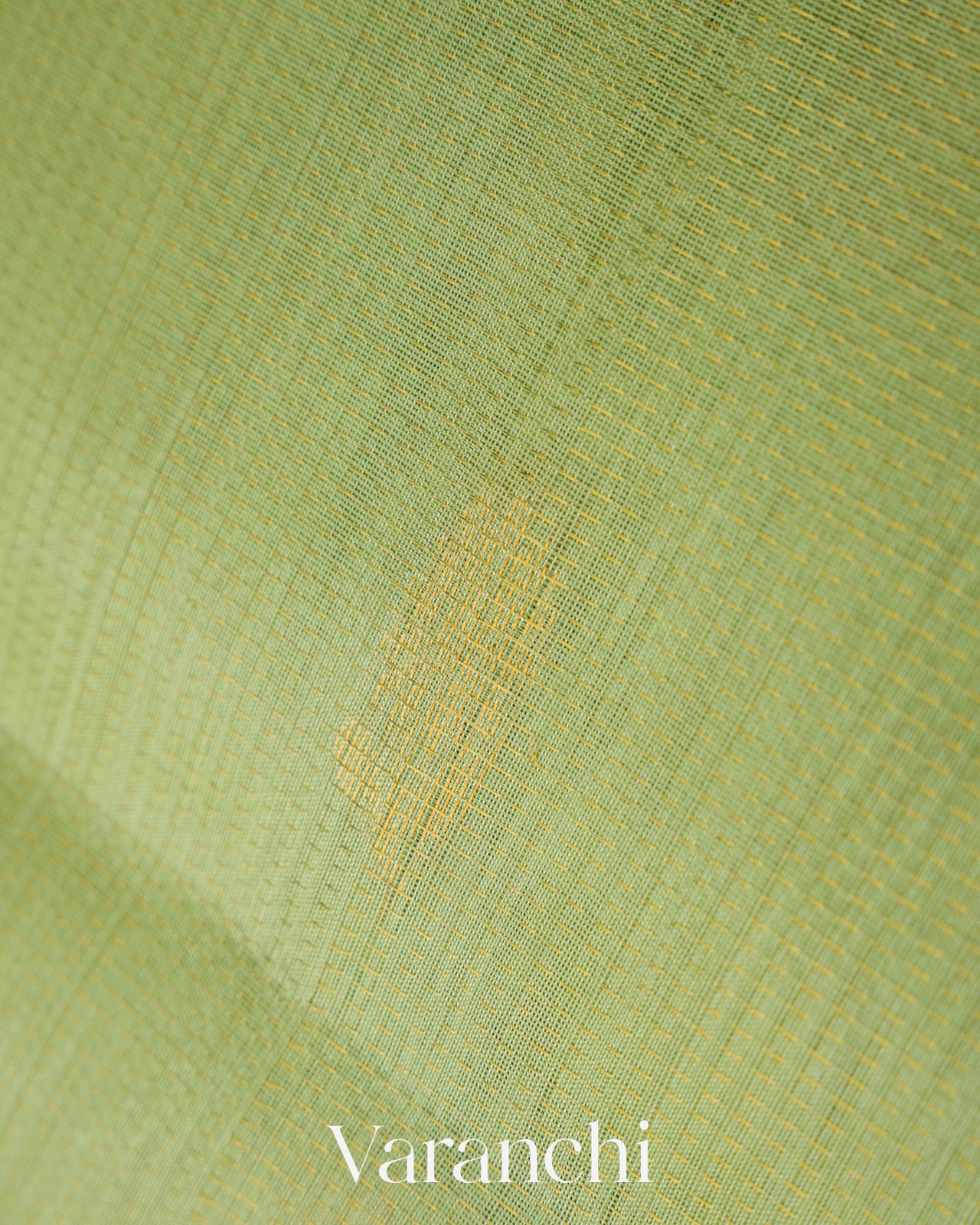 Pista Green  Pure Kanchipuram Silk Cotton Handloom Saree 
