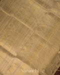 Coffee Brown Rettapett Bordered  Pure Kanchipuram Silk Cotton Saree