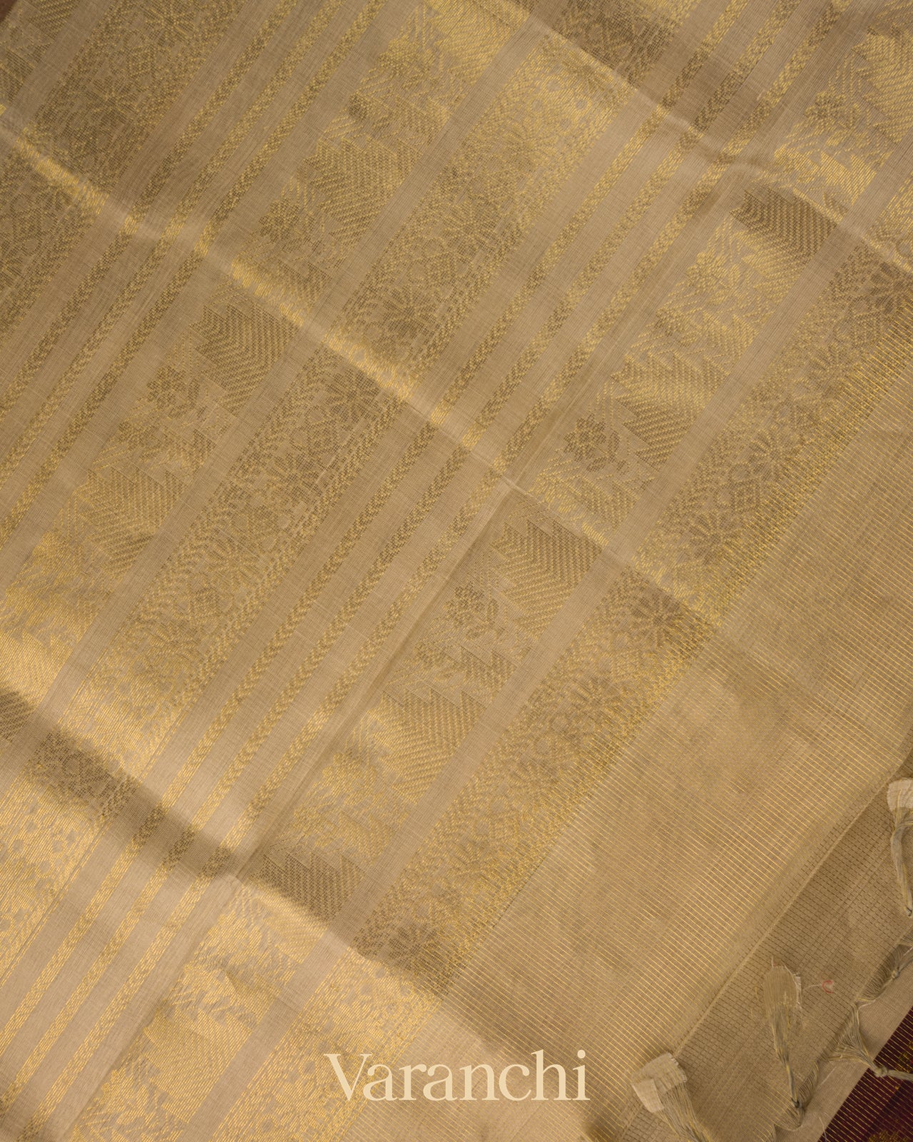 Coffee Brown Rettapett Bordered  Pure Kanchipuram Silk Cotton Saree