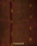 Coffee Brown Rettapett Bordered  Pure Kanchipuram Silk Cotton Saree