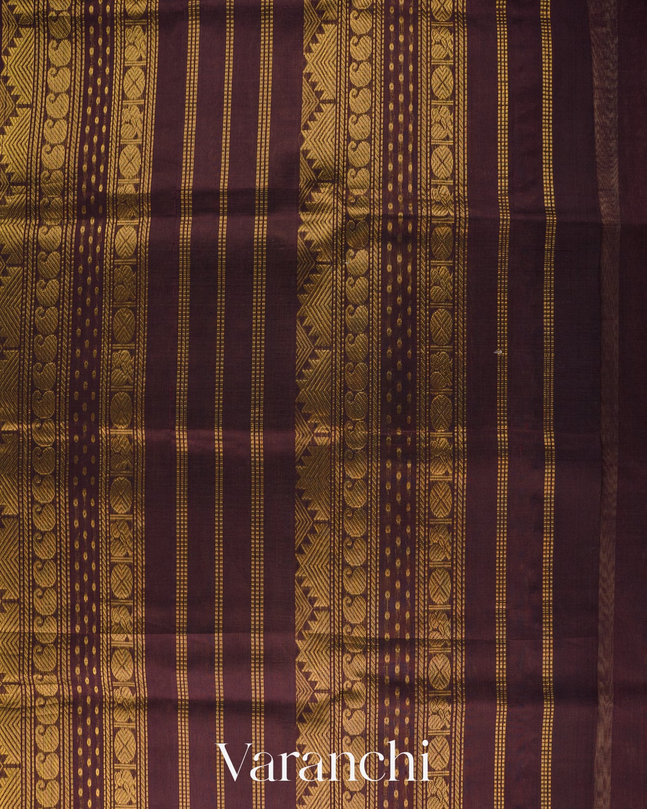 Peach Beige Pure Kanchipuram Silk Cotton Handloom Saree 