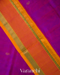 Deep Purple Pure Kanchipuram Silk Cotton Handloom Saree 