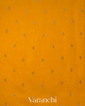 Turmeric Yellow Pure Crepe Silk Handloom Saree