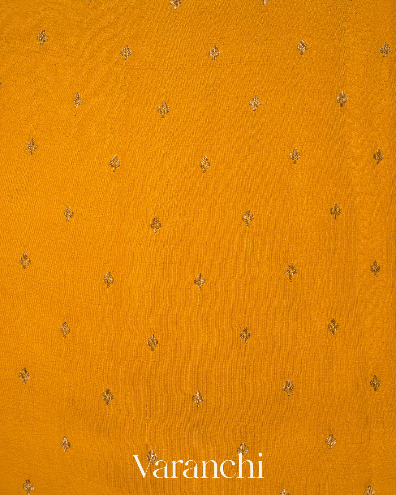 Turmeric Yellow Pure Crepe Silk Handloom Saree