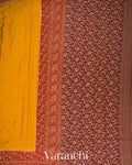 Turmeric Yellow Pure Crepe Silk Handloom Saree