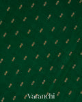 Bottle Green Pure Crepe Silk Handloom Saree 