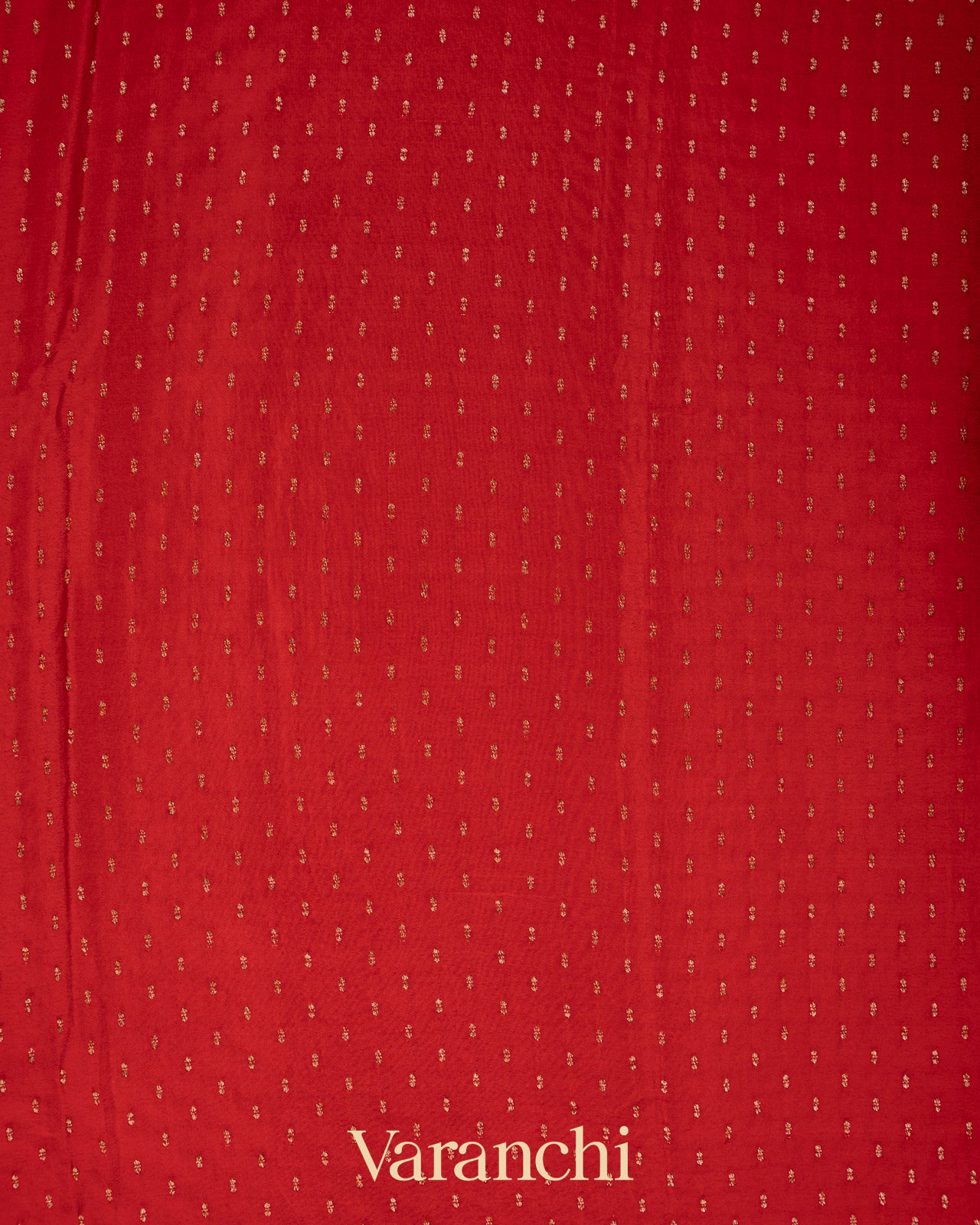 Crimson Red Pure Crepe Silk Handloom Saree 
