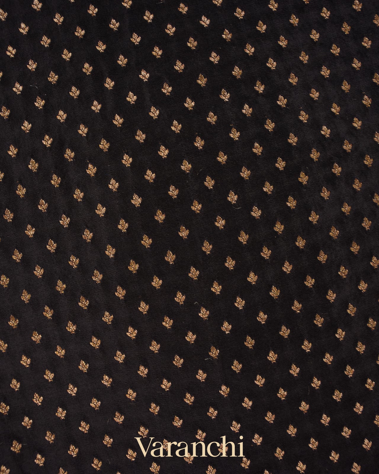 Charcol Black Pure Crepe Silk Handloom Saree 