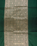 Deep Emerald Green  Pure Katan Silk Handloom Saree