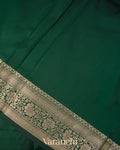 Deep Emerald Green  Pure Katan Silk Handloom Saree