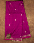 Wine Purple Pure Katan Silk Handloom Saree 