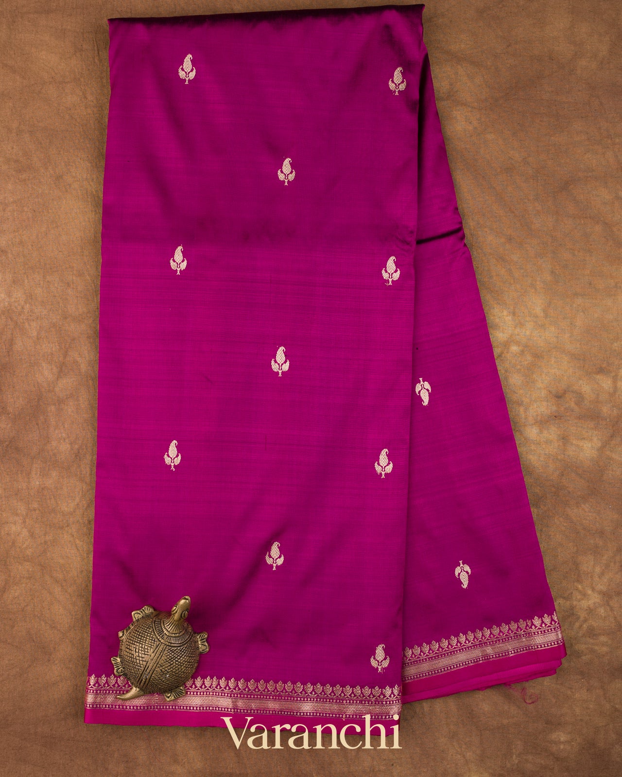 Wine Purple Pure Katan Silk Handloom Saree 