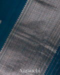Royal Blue  Pure Raw Silk Handloom Saree