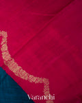 Royal Blue  Pure Raw Silk Handloom Saree