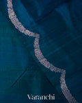 Royal Blue  Pure Raw Silk Handloom Saree