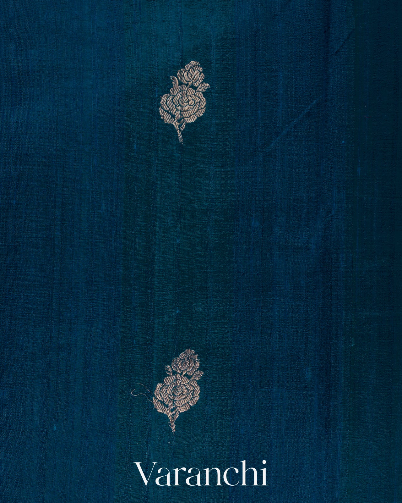 Royal Blue  Pure Raw Silk Handloom Saree
