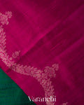 Emarald Green Pure Raw Silk Handloom Saree 