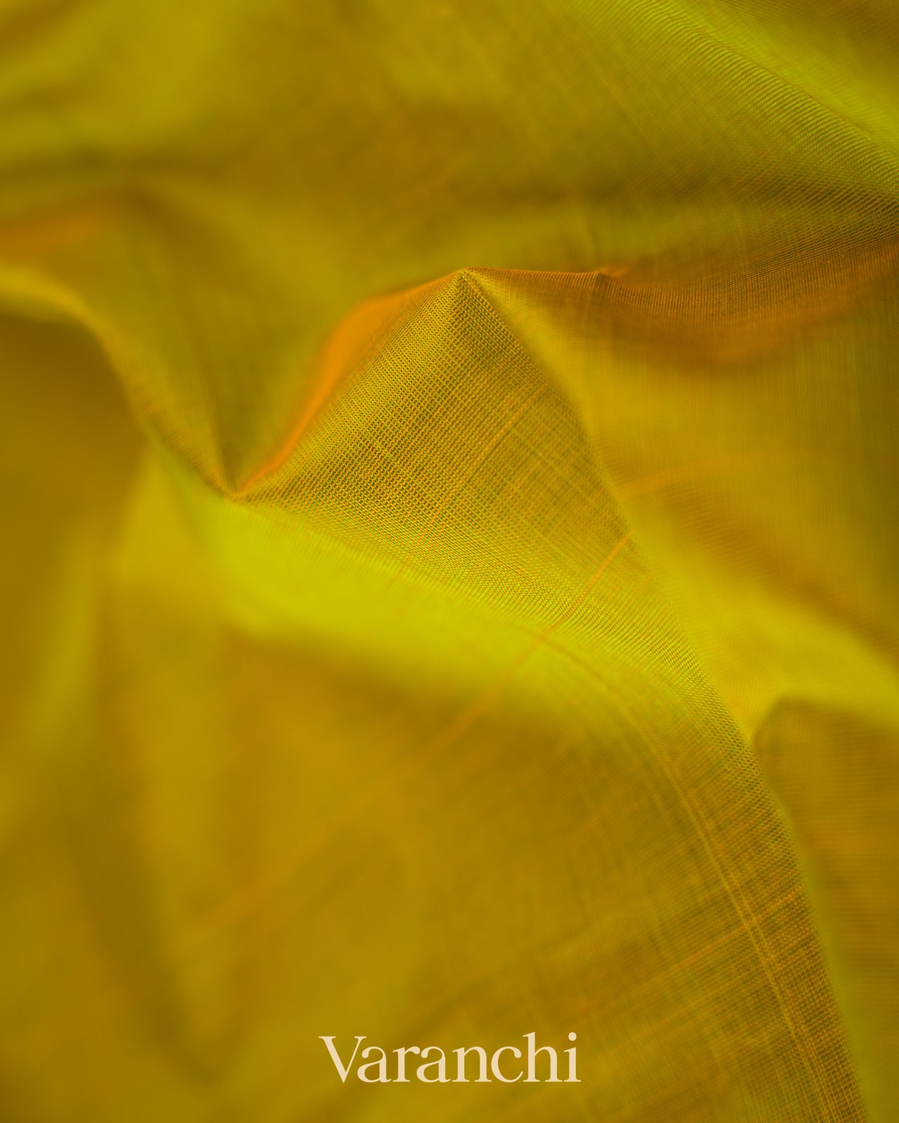 Golden Olive Pure Kanchipuram Silk Cotton Handloom Saree