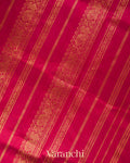 Golden Olive Pure Kanchipuram Silk Cotton Handloom Saree