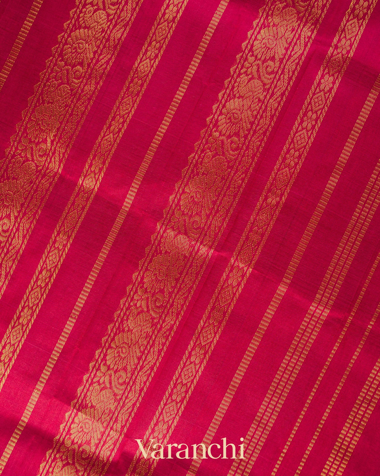 Golden Olive Pure Kanchipuram Silk Cotton Handloom Saree