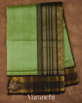 Pista Green Pure Kanchipuram Silk Cotton Handloom Saree