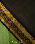 Pista Green Pure Kanchipuram Silk Cotton Handloom Saree