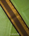 Pista Green Pure Kanchipuram Silk Cotton Handloom Saree