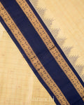 Ivory Checks Pure Kanchipuram Silk Cotton Handloom Saree
