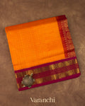 Turmeric Yellow Pure Kanchipuram Silk Cotton Handloom Saree
