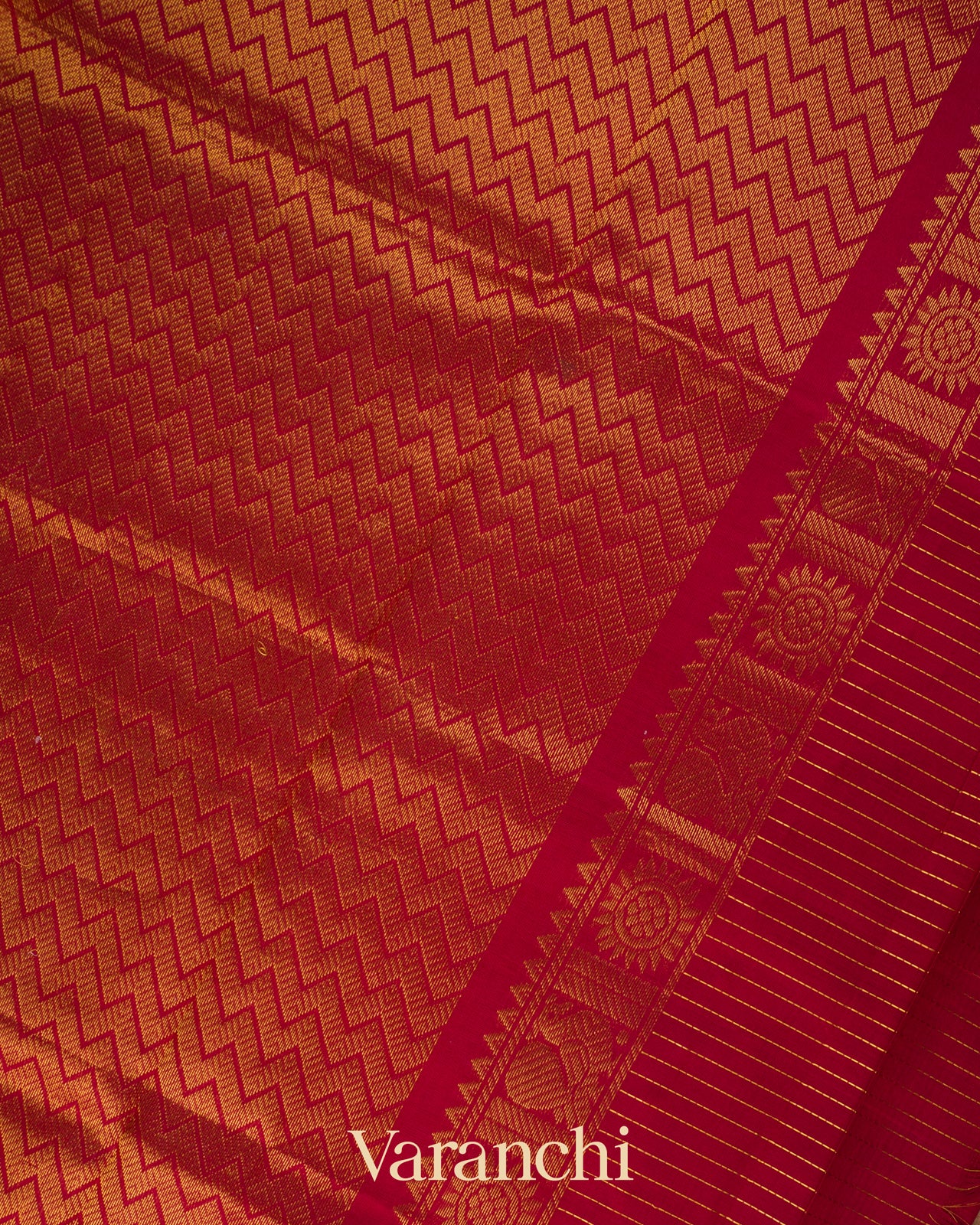Turmeric Yellow Pure Kanchipuram Silk Cotton Handloom Saree