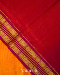 Turmeric Yellow Pure Kanchipuram Silk Cotton Handloom Saree