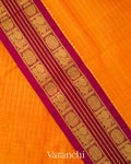Turmeric Yellow Pure Kanchipuram Silk Cotton Handloom Saree