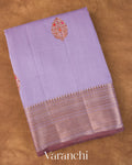 Dusty Lavender Pure Chanderi Silk Cotton Handloom Saree 