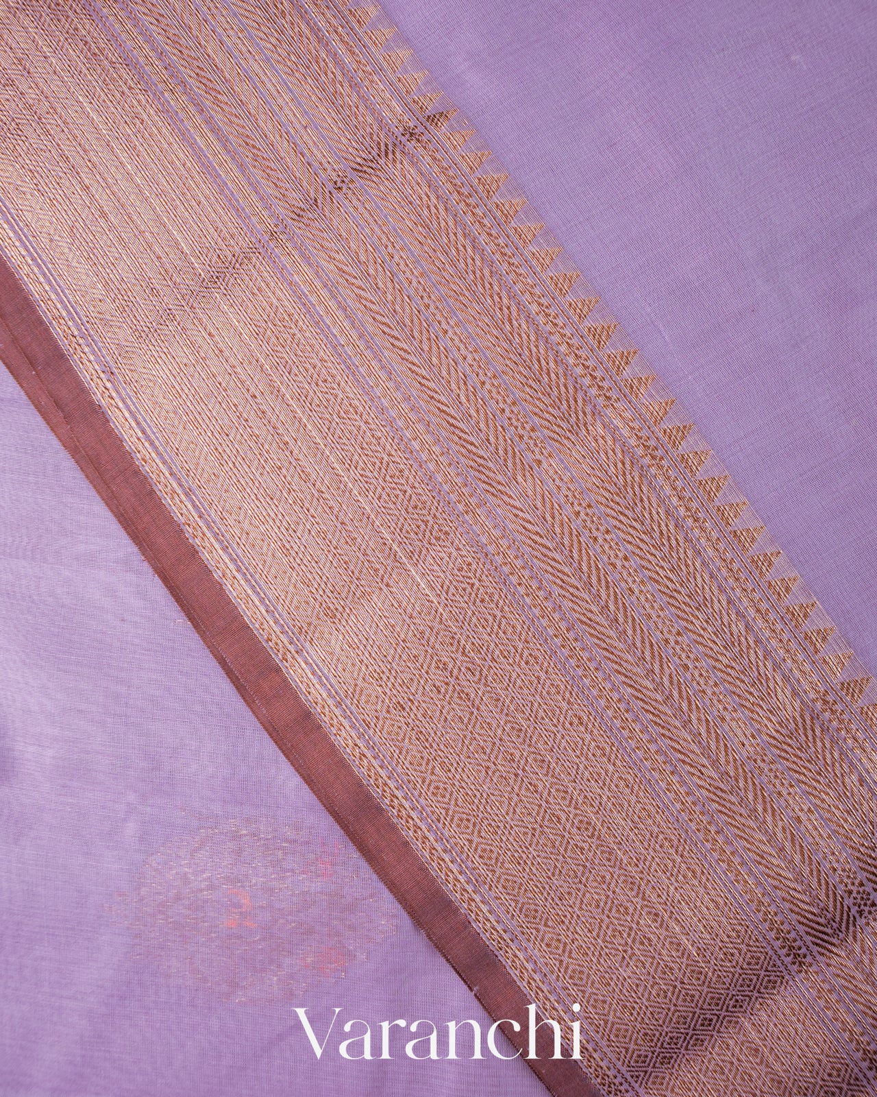 Dusty Lavender Pure Chanderi Silk Cotton Handloom Saree 